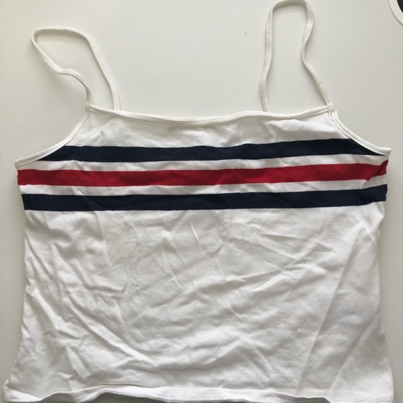 Garage M White Tank w/ Stripes - Picture 1 of 3